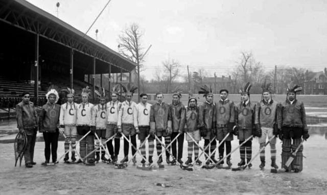 Indigenous Hockey - Cree Hockey and Ojibwe Hockey Players 1928