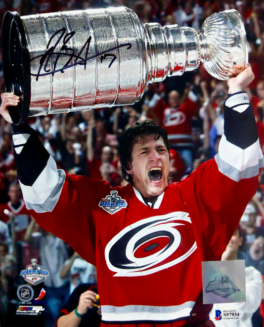Rod Brind'Amour Carolina Hurricanes Autographed 2006 Stanley Cup 8x10 Photo  - NHL Auctions