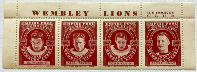 Wembley Lions Poster Stamps 1938 Ed Murphy Alex Archer, Toed Klein, Albert Lemay