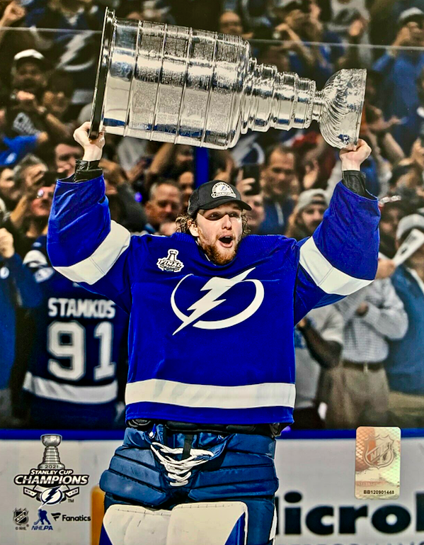 Andrei Vasilevskiy auto signed inscribed Stanley Cup Game Used Ice Lig –  JAG Sports Marketing