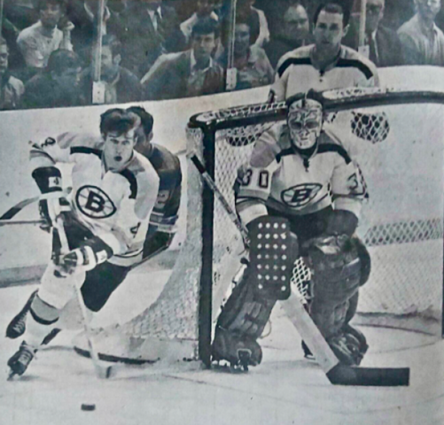 Bobby Orr and Gerry Cheevers 1970 Boston Bruins