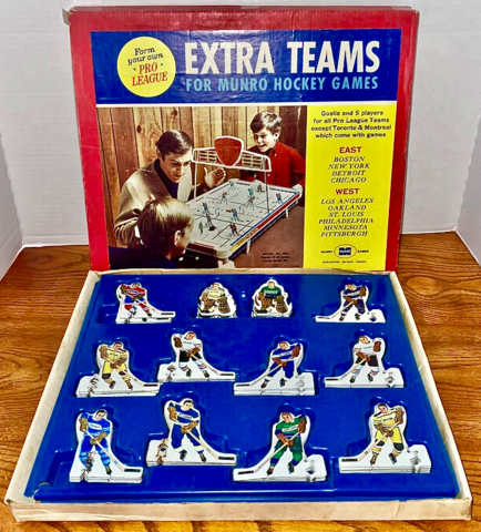 Vintage Table Top Hockey Players 1960s Munro Hockey Players / Munro Hockey Games