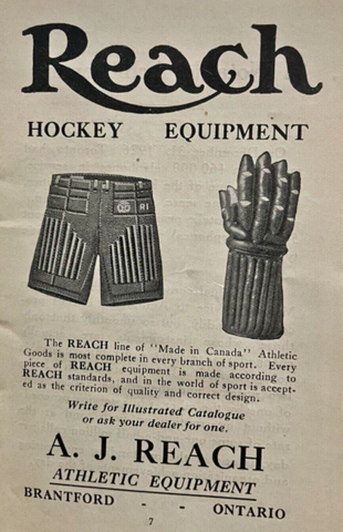 Reach Hockey Gloves 1926 Reach Hockey Equipment