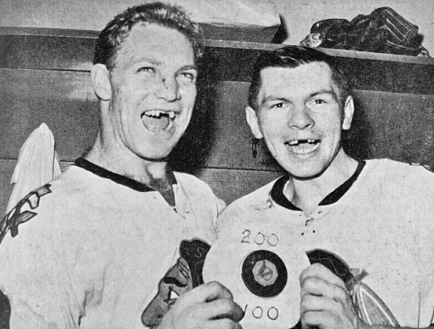Bobby Hull 200 NHL Goals - Stan Mikita 100 NHL Goals on December 11, 1963