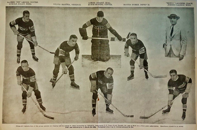 Montreal Canadiens 1933 Hockey Poster