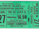 World Hockey Association Ticket 1975 Baltimore Blades vs Edmonton Oilers