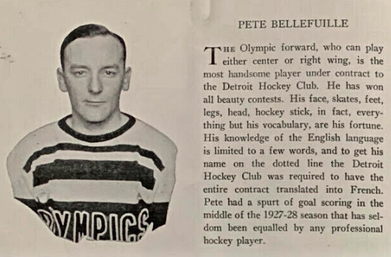 Pete Bellefeuille 1928 Detroit Olympics  