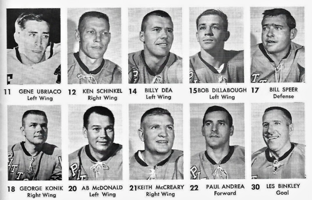 Pittsburgh Penguins 1967 Roster 11-30
