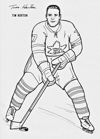 Tim Horton Colouring Page 1964