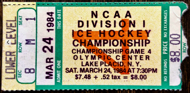 1984 NCAA Division I Men's Ice Hockey Tournament Championship Ticket