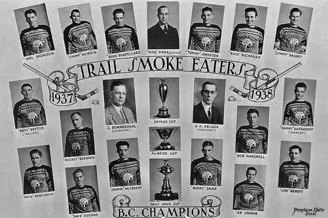Trail Smoke Eaters 1938 Savage Cup Champions