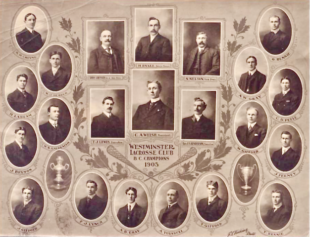 Westminster Lacrosse Club 1905 B.C. Champions