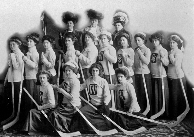 Women's Ice Hockey History 1910 Nelson Ladies Hockey Teams