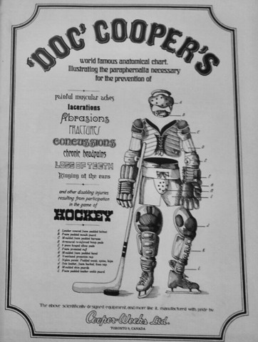 Cooper Weeks Hockey Equipment 1964 'Doc' Cooper's