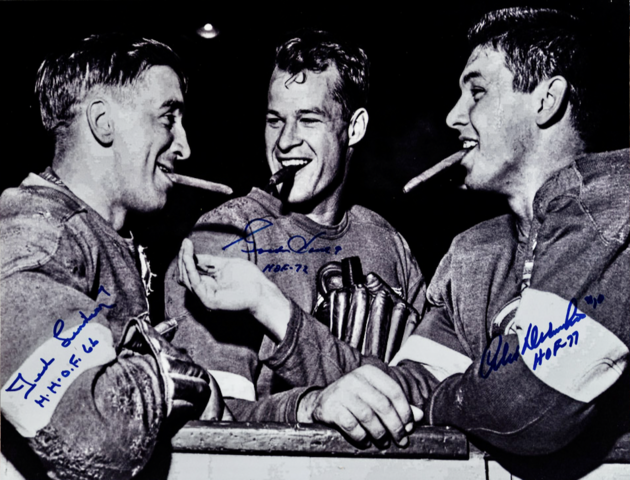 Hockey Cigars with Ted Lindsay, Gordie Howe, Alex Delvecchio Detroit Red Wings