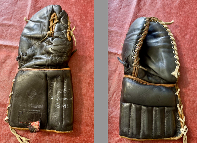 Vintage Goalie Glove 1950s Cooper Weeks Black Diamond NHL Professional GM9