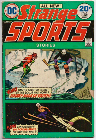 Vintage DC Comics 1973 Strange Sports Stories - Hockey Mask of Death