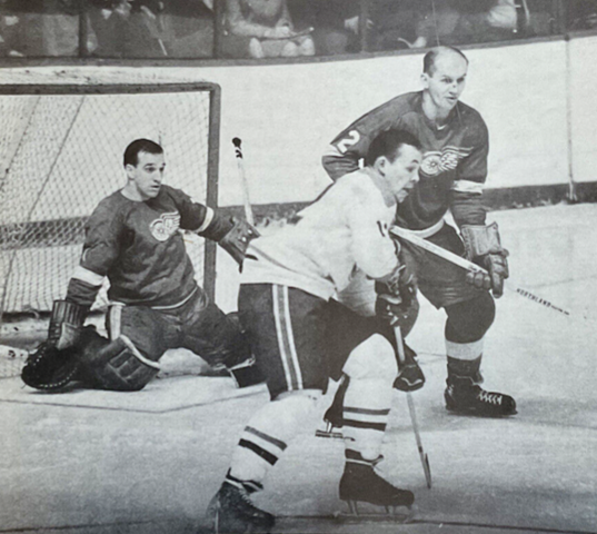 Roger Crozier, Yvan Cournoyer, Gary Bergman 1967 NHL Game
