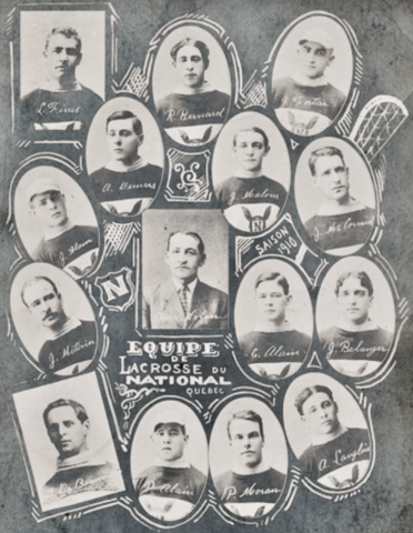 Montreal National Lacrosse Team 1910 Equipe de Lacrosse du National