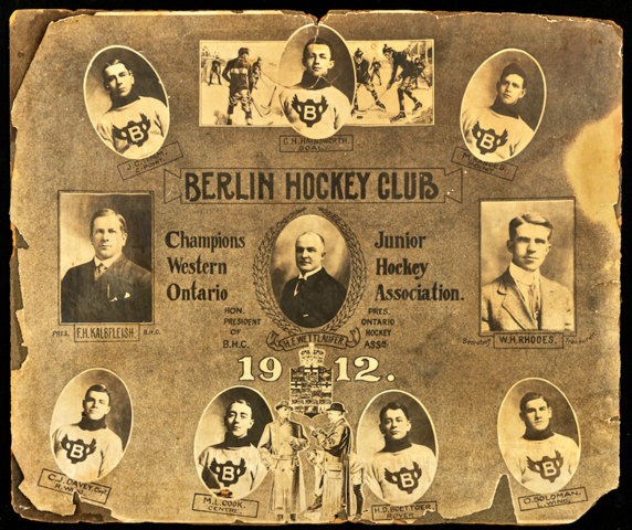 Berlin Hockey Club 1912 Western Ontario Champions