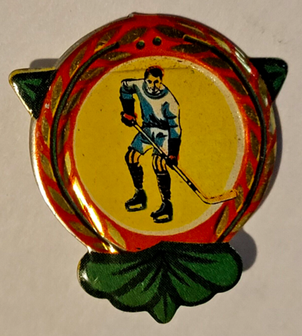 Vintage Ice Hockey Pin 1938 M L Sports Bubble Gum Pins