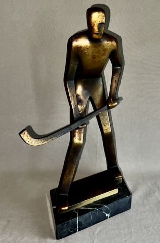 Dorothea Charol Bronze Sculpture of Hockey Player