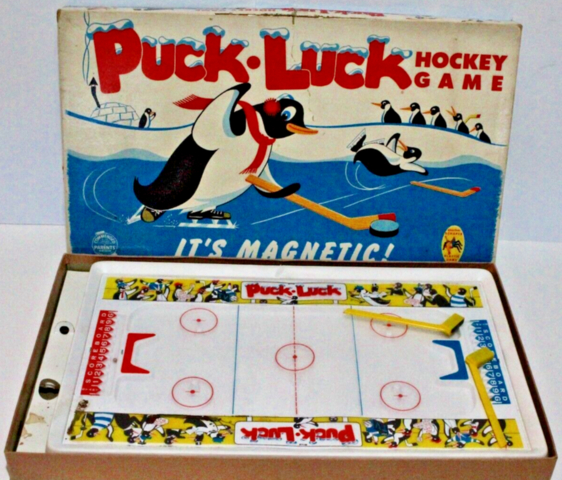 Puck Luck Hockey Game 1970s Magnetic Hockey Game