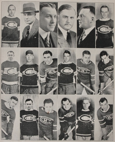L'Equipe de Hockey "Les Canadiens" 1932-33 Montreal Canadiens
