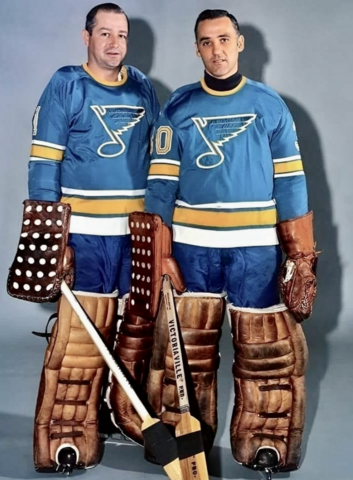 Glenn Hall & Jacques Plante 1969 Vezina Trophy Winners - St. Louis Blues History
