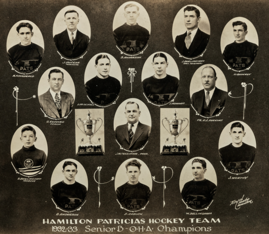 Hamilton Patricias 1932-33 Senior B OHA Champions