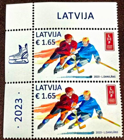 Hockey Stamp 2023 Latvija Zīmogs