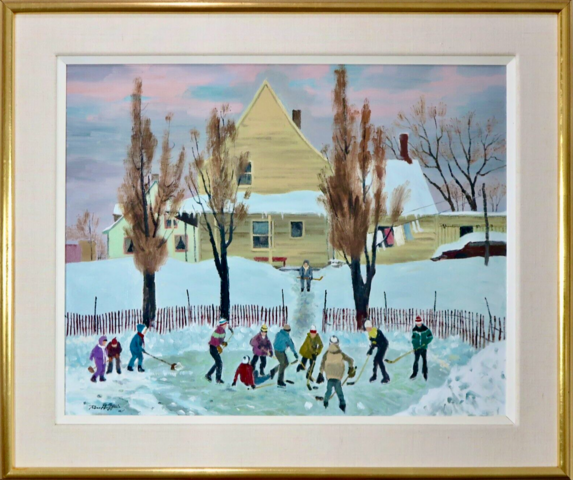 Ross Huggins Painting 1990 Winter Holiday