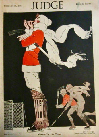 Judge Magazine 1922 Women's Ice Hockey