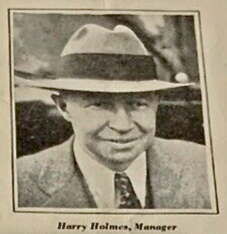 Harry "Hap" Holmes 1933 Cleveland Indians Manager