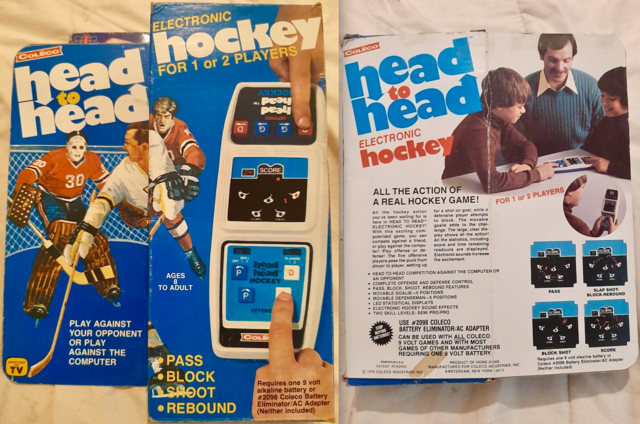 Coleco Head to Head Electronic Hockey 1979 Hockey Video Game History