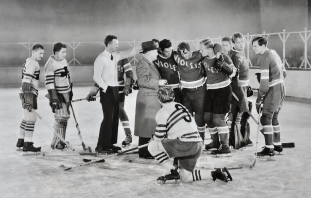 King of Hockey Movie 1936 Gabby Dugan (Dick Purcell) gets injured