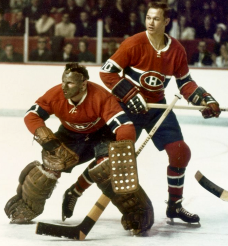 Ted Harris and Tony Esposito 1968 Montreal Canadiens