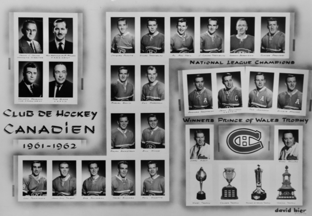 Montreal Canadiens 1961-62 Prince of Wales Trophy Champions