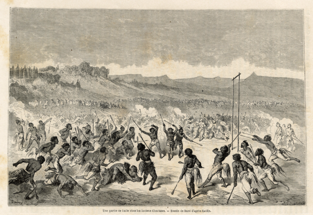 Choctaw Indians Playing Stickball 1861