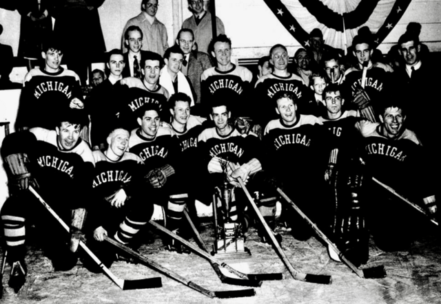Michigan Wolverines 1948 NCAA Division 1 Mens Ice Hockey Champions