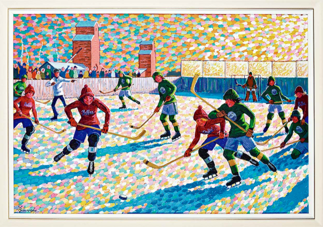Hockey Art by Bill Brownridge "Prairie Belles" - Saskatchewan 1923