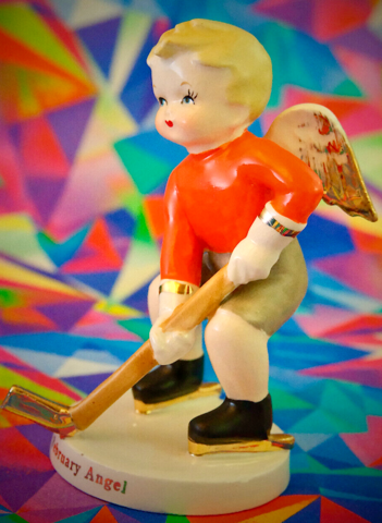 Fine Quality S R Japan Figurine 1950s Hockey Angel Figurine - February Angel