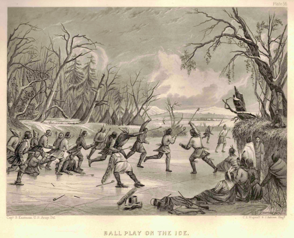 Ball Play On The Ice 1853 Capt. S. Eastman, U.S. Army