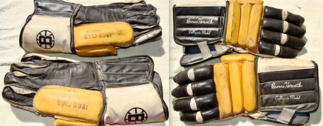 Vintage Hockey Gloves - Bronco Horvath Collegiate Model 1960