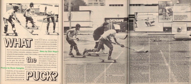 Skateboard Hockey History 1989 Thrasher Magazine WHAT the PUCK?