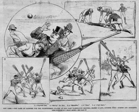 Lacrosse History 1885 Frank Leslie's Illustrated Article - Lacrosse Championship