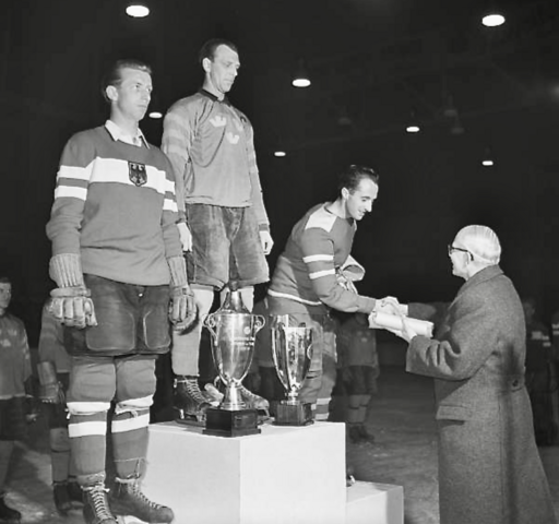1953 Ice Hockey World Championships - Sweden 1st, West Germany 2nd, Switzerland