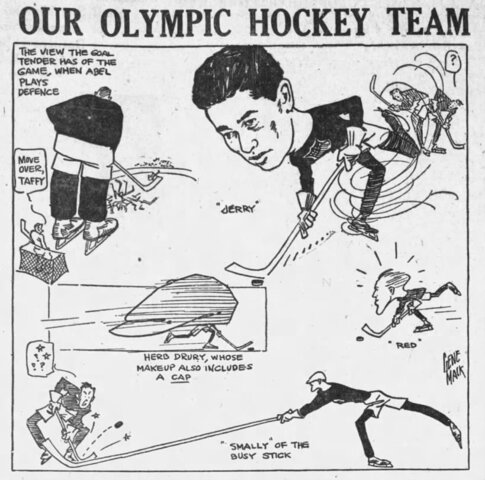 Taffy Abel and USA Hockey Team 1924