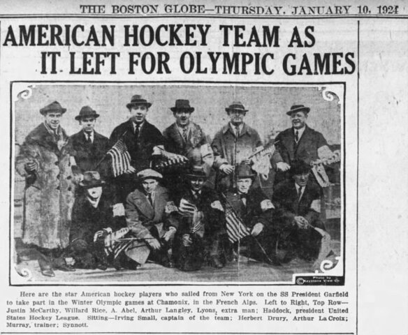 Taffy Abel On Way To 1924 Winter Olympics