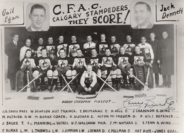 Calgary Stampeders Hockey Team 1939